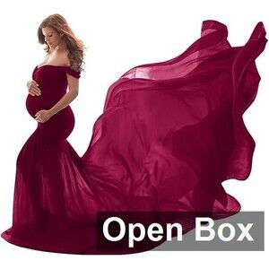 Maternity Dress for Photography Mermaid Off Shoulder Elegant Fitted